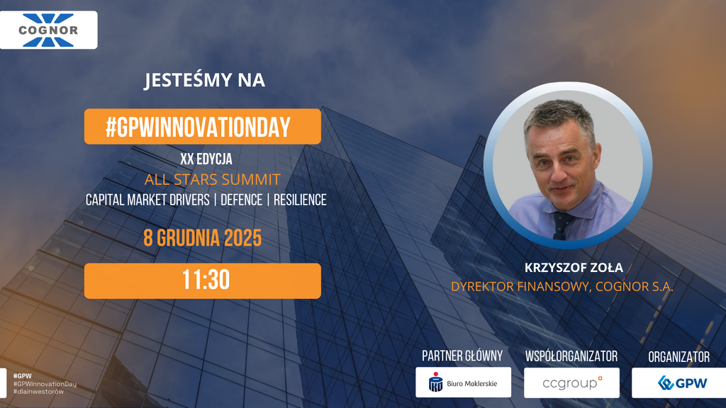 Dyrektor Krzysztof Zoła gościem XX edycji GPW Innovation Day – ALL STARS SUMMIT